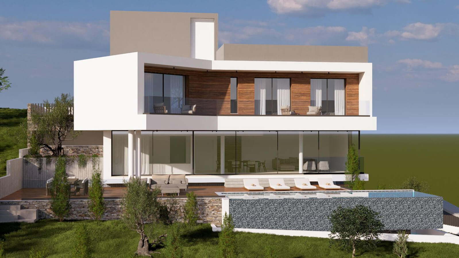 Architectural rendering of the Tala residential project by George Alichanides.